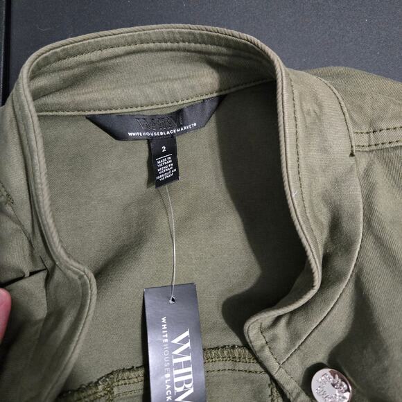 NWT WHBM Womens Button Up Victorian Jacket Size 2 Edwardian Puff Shoulder Twee - Picture 3 of 7